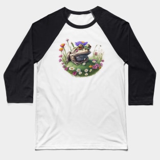 Toad in a field of flower Baseball T-Shirt